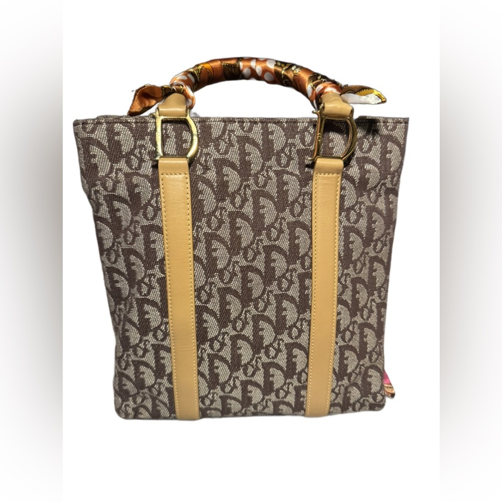 Christian Dior Saddle cloth handbag Dior in Beige and Brown Cloth Sz Sma… - Picture 12 of 12